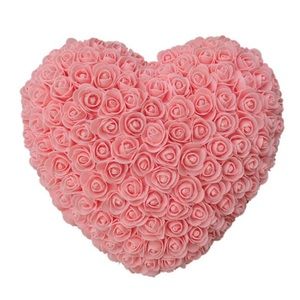 25cm Coral Heart Shape Artificial Forever Rose Foam Birthday Gift Girlfriend